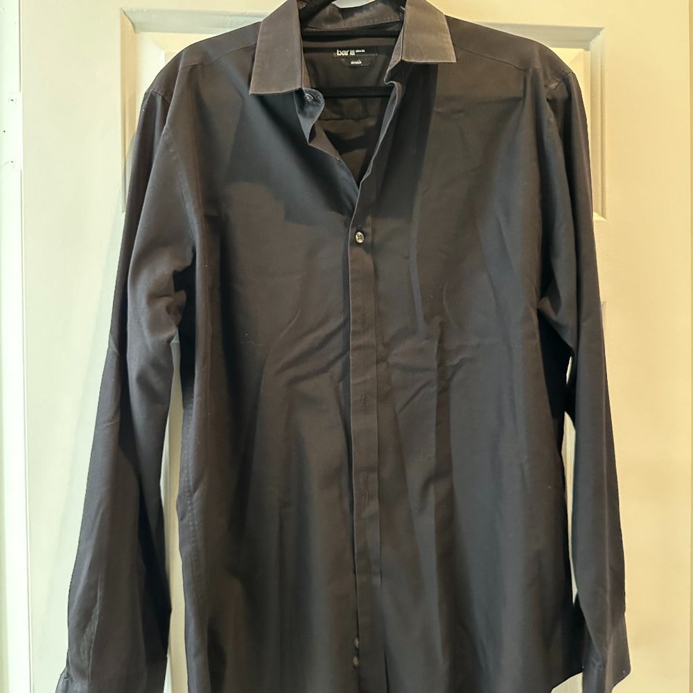 Bar III Black Button Shirt